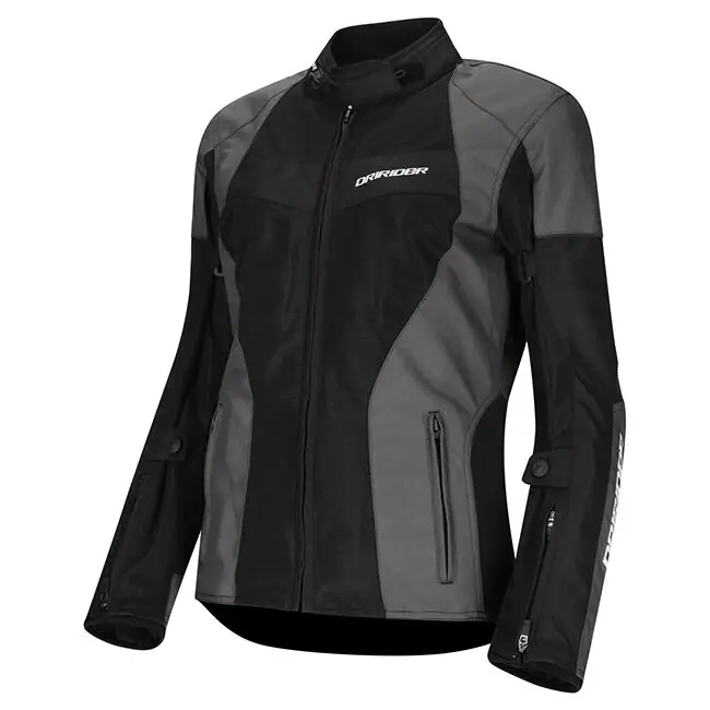 Special Discount Dri Rider Vivid 3 Air Womens Jacket - Grey/Black - L 6