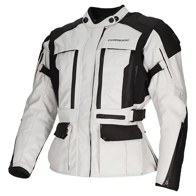Popular Dri Rider Explorer Womens Jacket - Light Grey/Black - L 8