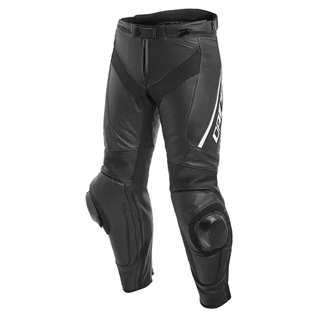 Dainese Delta 3 Perforated Leather Pants - Black/Black/White - 60 Hassle-Free Returns