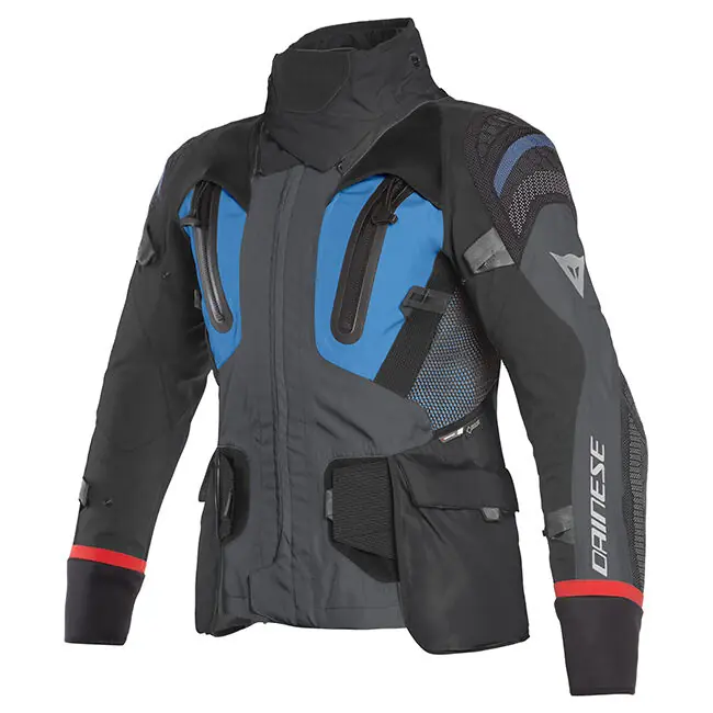 Free Returns Dainese Antartica Gore-Tex Jacket - Ebony/Performance Blue/Black - 58