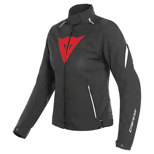 Final Sale Dainese Ladies Laguna Seca 3 D-Dry Jacket - Black/Lava Red/White - 52