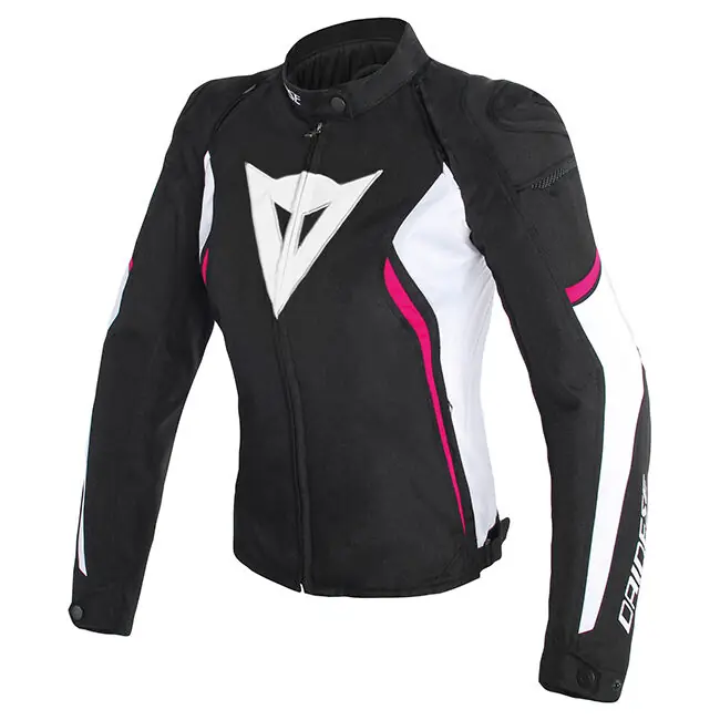 Dainese Ladies Avro D2 Tex Jacket - Black/White/Fuschia - 50 Holiday Sale