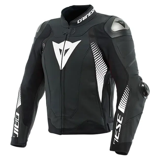 Reduced Price Dainese Super Speed 4 Leather Jacket - Matt Black/White - 46