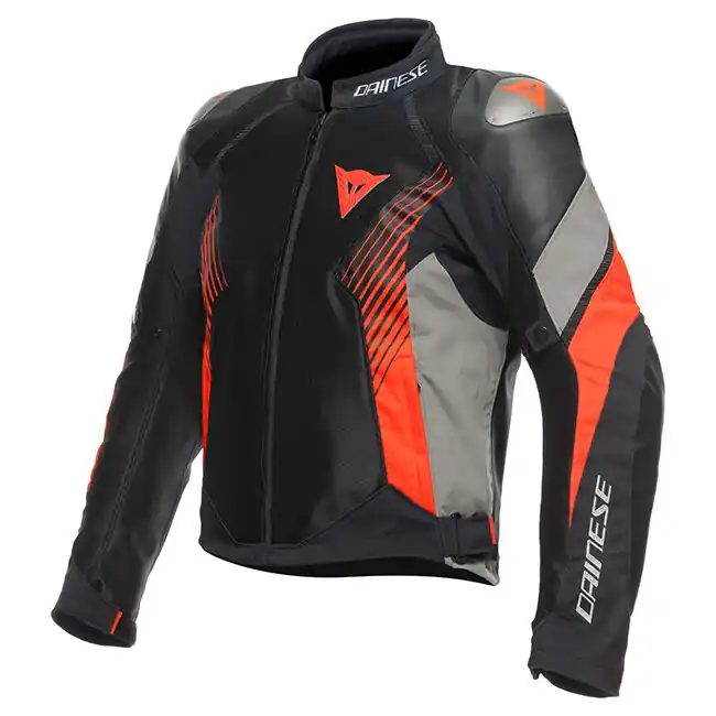 Dainese Super Rider 2 AB-Shell Jacket - Black/Dark Gull Grey/Fluro Red - 50 Free Shipping