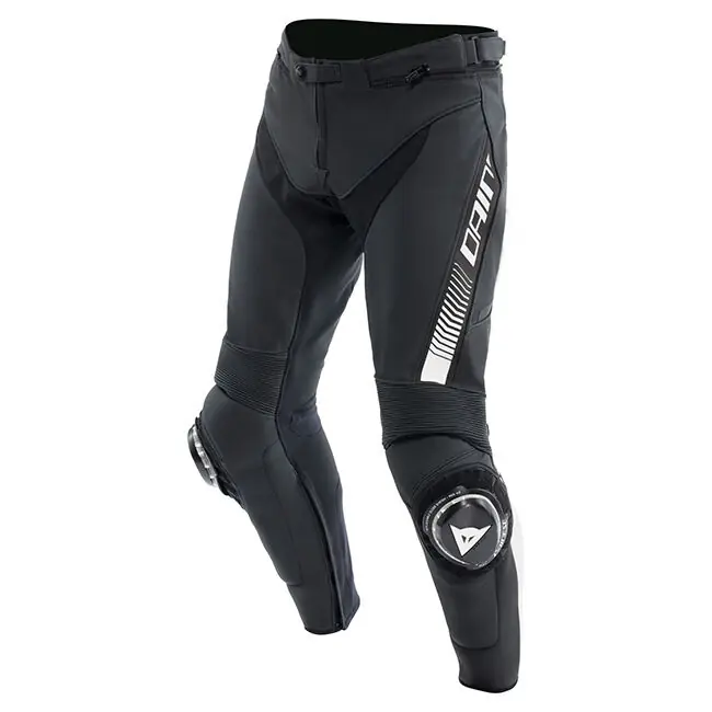 Dainese Super Speed Leather Pants - Black/White - 48 Mega Sale