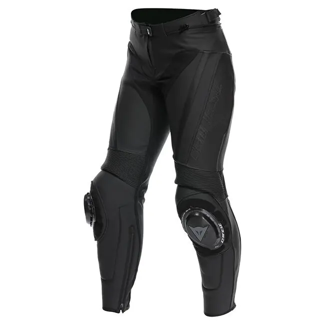 Same Day Shipping Dainese Ladies Delta 4 Leather Pants - Black/Black - 50