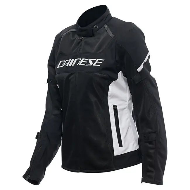 Worldwide Shipping Dainese Ladies Air Frame 3 Tex Jacket - Black/White/White - 52