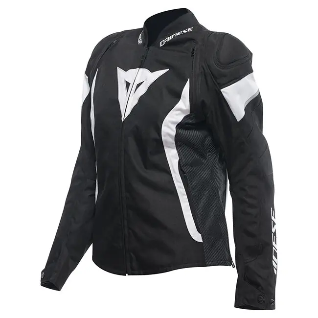 Certified Dainese Ladies Avro 5 Tex Jacket - Black/White/Black - 46