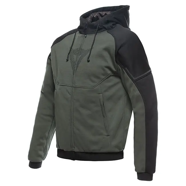 Dainese Daemon-X Safety Full Zip Hoodie - Green/Black - 56 Clearance