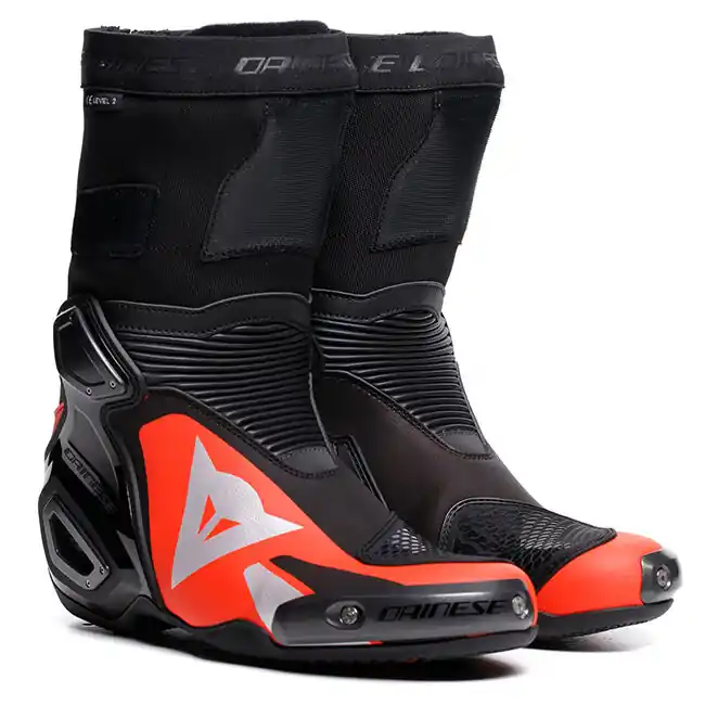 Best Price Dainese Axial 2 Boots - Black/Fluro Red - 40