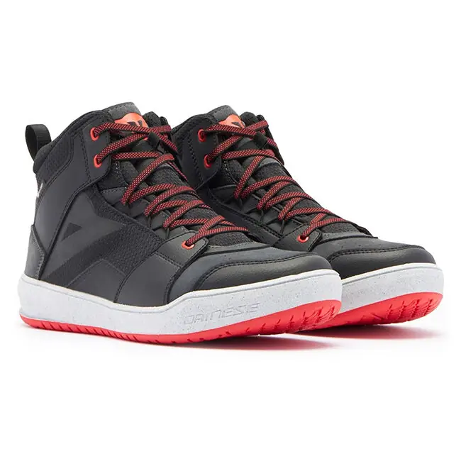 Holiday Sale Dainese Suburb D-Waterproof Riding Shoes - Black/White/Red Lava - 42