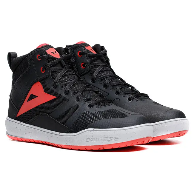 Save Now Dainese Suburb Zip Air Riding Shoes - Black/Lava Red - 44