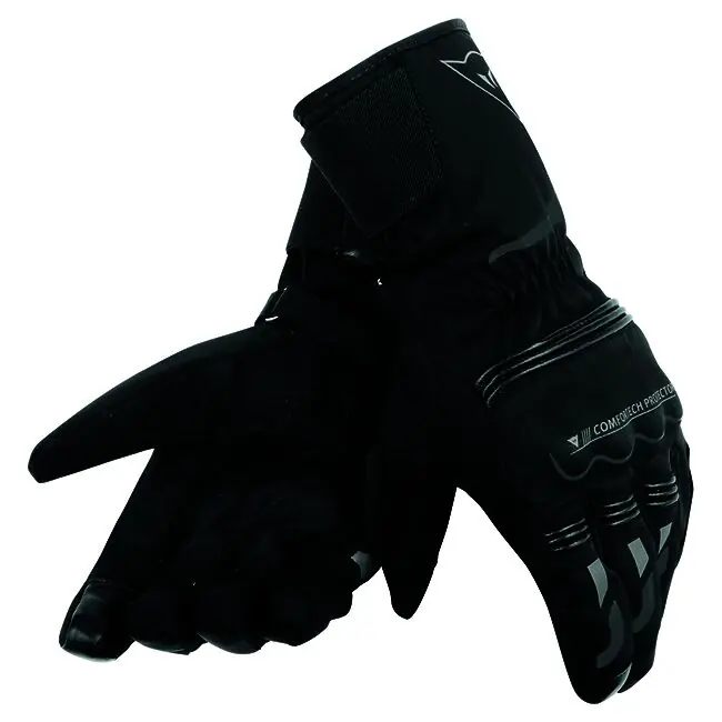 Fast Shipping Dainese Tempest D-Dry Short Gloves - Black/Black - XS