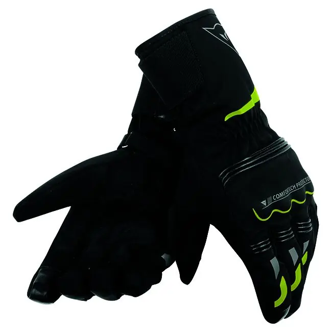 Today Only Dainese Tempest D-Dry Short Gloves - Black/Fluro Yellow - S