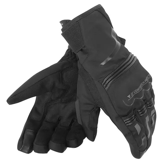 Dainese Tempest D-Dry Short Gloves - Black/Black - XS Direct From Manufacturer