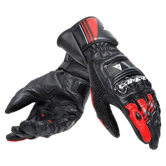 Instant Buy Dainese Druid 4 Leather Gloves - Black/Lava Red/White - XS