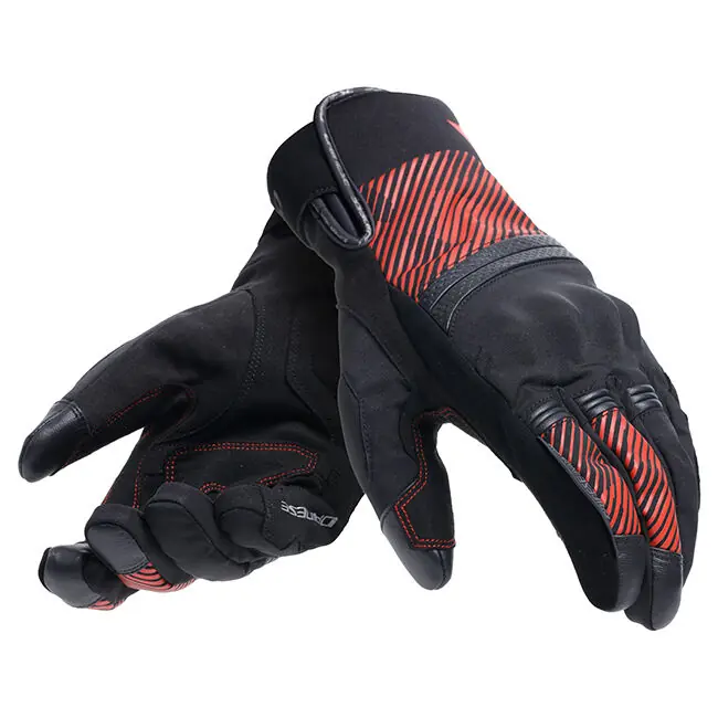 Dainese Fulmine D-Dry Gloves - Black/Black/Red - S Best Price