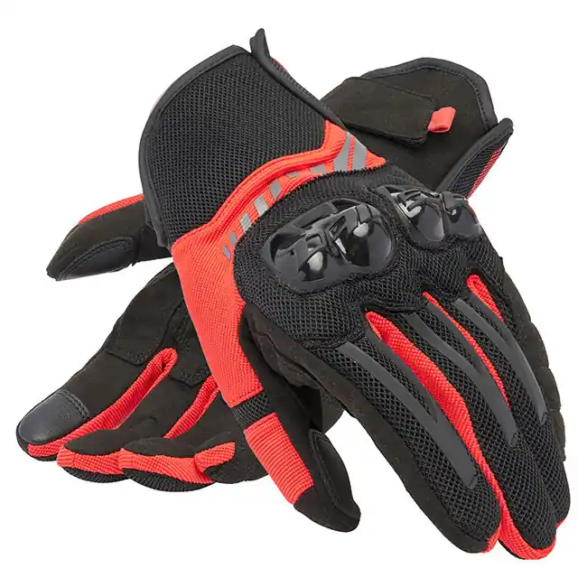 Dainese Mig 3 Air Tex Gloves - Black/Lava Red - XS Shop Now