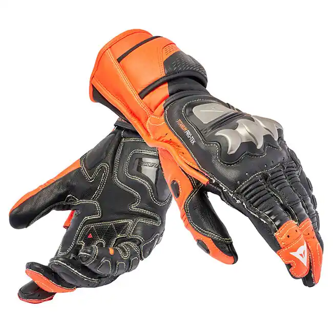 Professional Grade Dainese Full Metal 7 Gloves - Black/Fluro Red - XS
