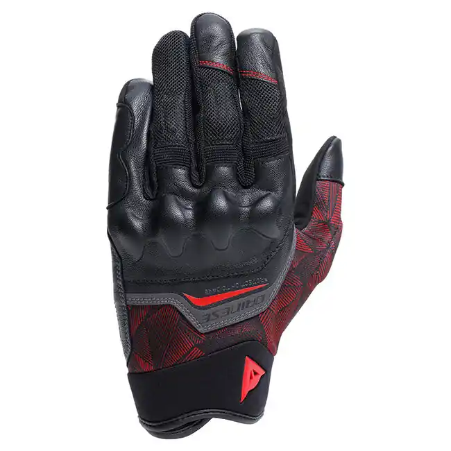 Dainese Ermex Gloves - Black/Lava Red - XS Handmade