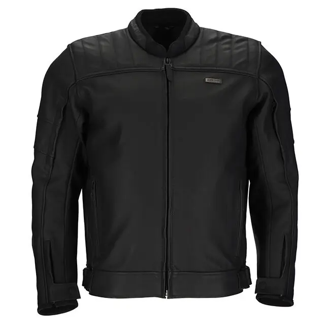 Final Sale Argon Recoil Non-Perforated Leather Jacket - Black - 52