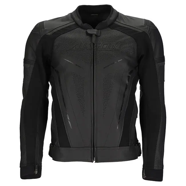 Bulk Order Argon Descent Perforated Leather Jacket - Stealth - 52