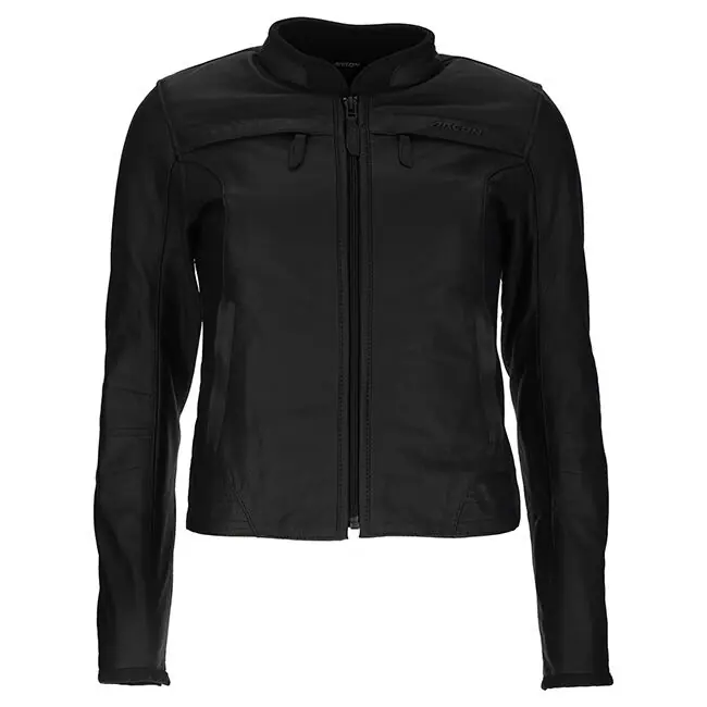 Argon Ladies Abyss Non-Perforated Leather Jacket - Black - 10 Premium
