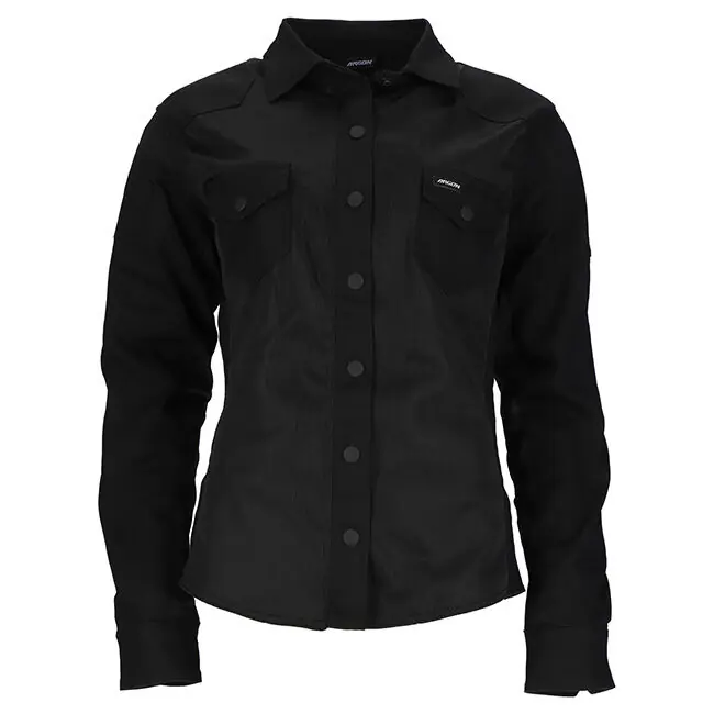 Hot Deal Argon Ladies Airhawk Kevlar Riding Shirt - Black - 6
