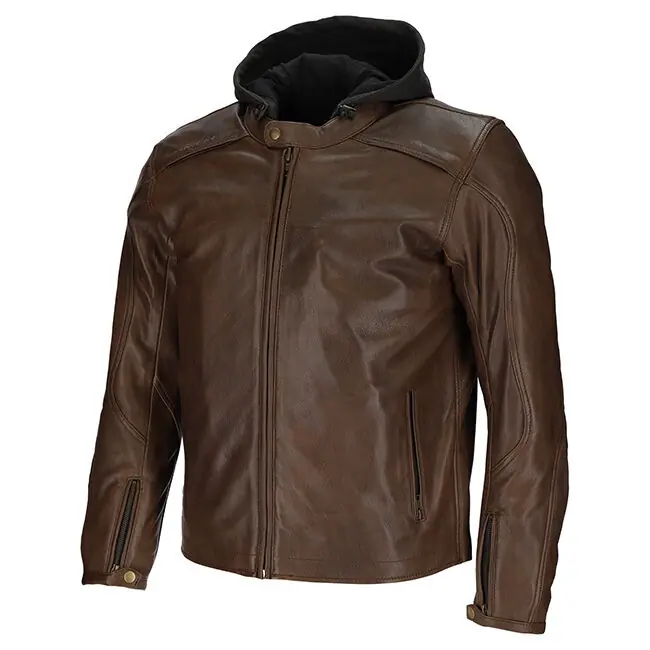 Deal Argon Realm Vintage Leather Jacket - Brown - 46