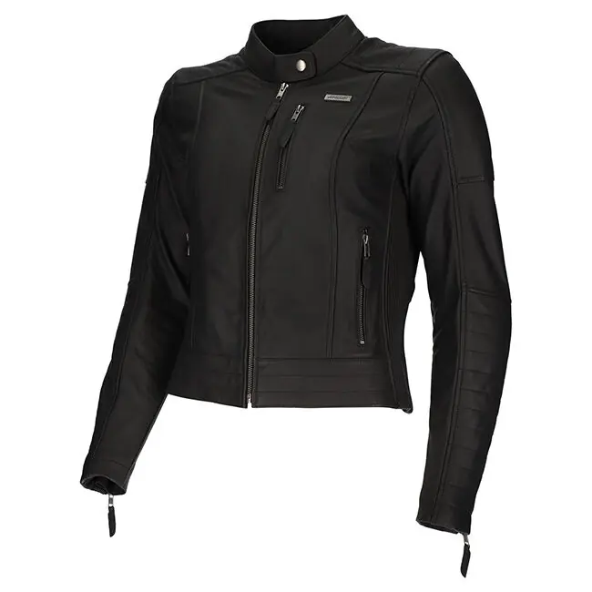 Argon Ladies Angel Leather Jacket - Black - 8 Factory Price