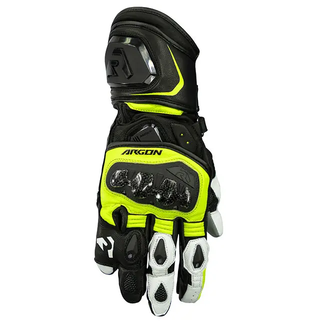 Mega Sale Argon Mission Leather Road Gloves - Black/White/Yellow - S
