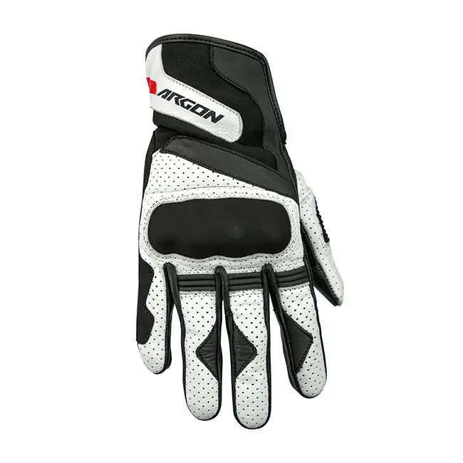 Exclusive Offer Argon Charge Leather Road Gloves - Black/White - S
