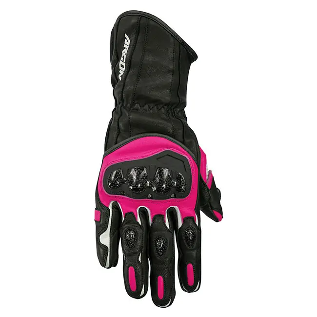 Argon Ladies Rush Leather Road Gloves - Black/Pink - XL Genuine