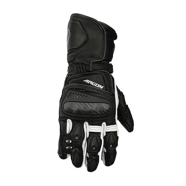 Special Offer Argon Engage Leather Road Gloves - Black/White - 3XL