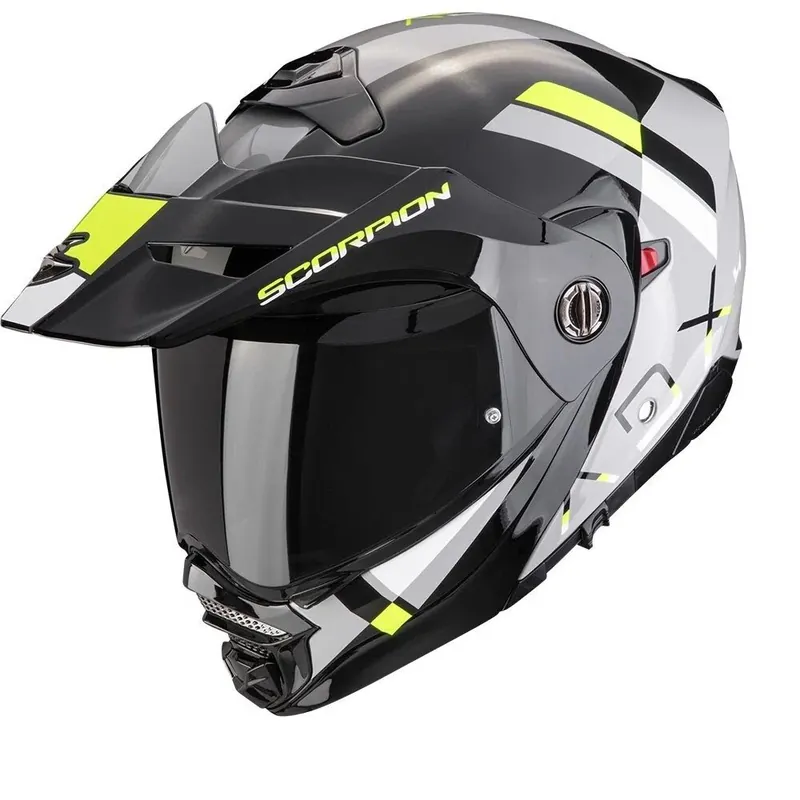 Top Rated ScorpionExo ADX-2 Galane Adventure Helmet - Grey/Black/Neon Yellow - S