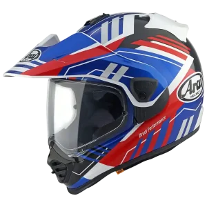 Budget Arai Tour-X5 Trail Adventure Helmet - Blue/White/Red - S