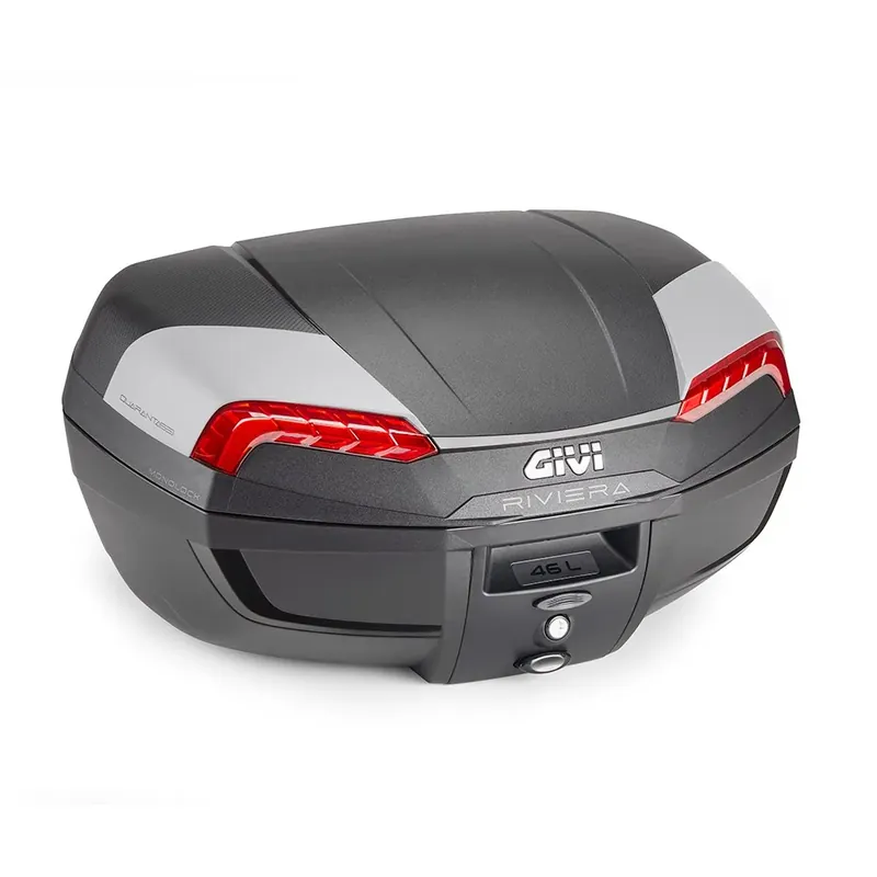 Givi Monolock Riviera 2 Topcase Includes Universal Plate - 46L - Black/Red Trusted Brand