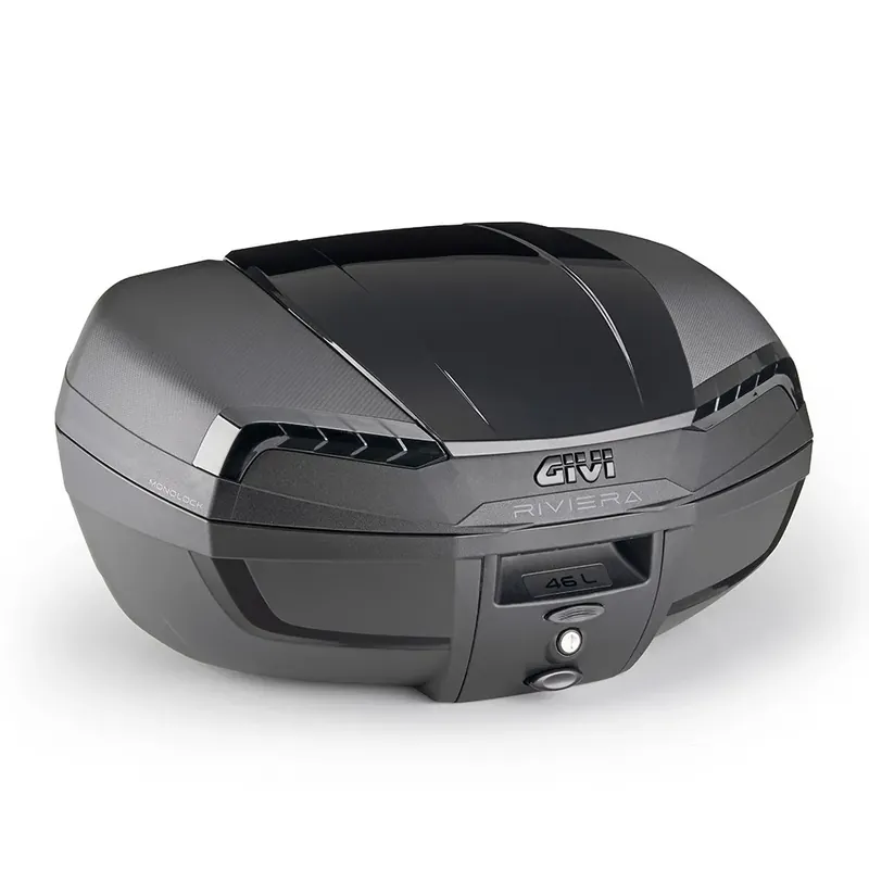 Reduced Price Givi Monolock Riviera 2 Topcase Includes Universal Plate - 46L - Black/Black