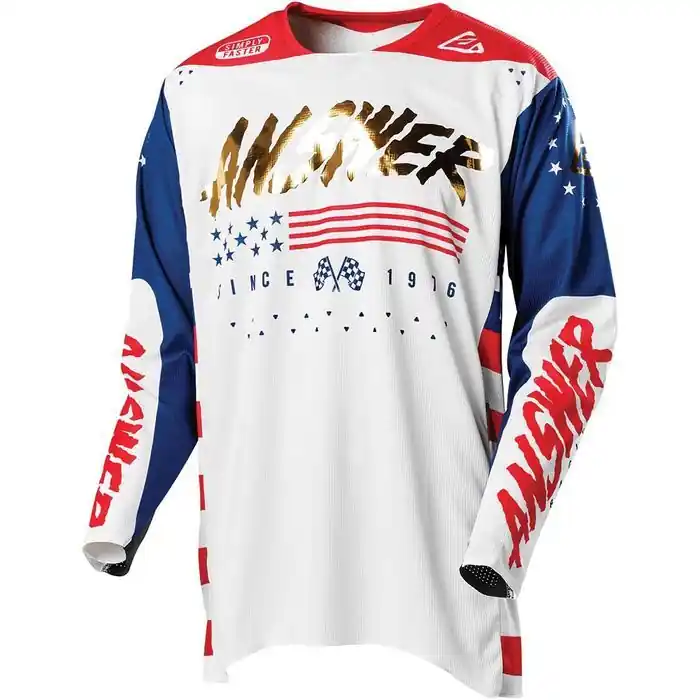 Answer Redzone Elite Jersey - White/Navy/Scarlet - XS Special Discount