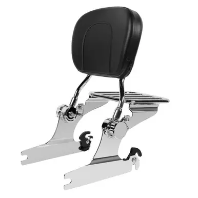 Hogworkz Harley '00-'17 Softail / Fatboy / Night Train Chrome Sissy Bar Backrest & Luggage Rack Certified