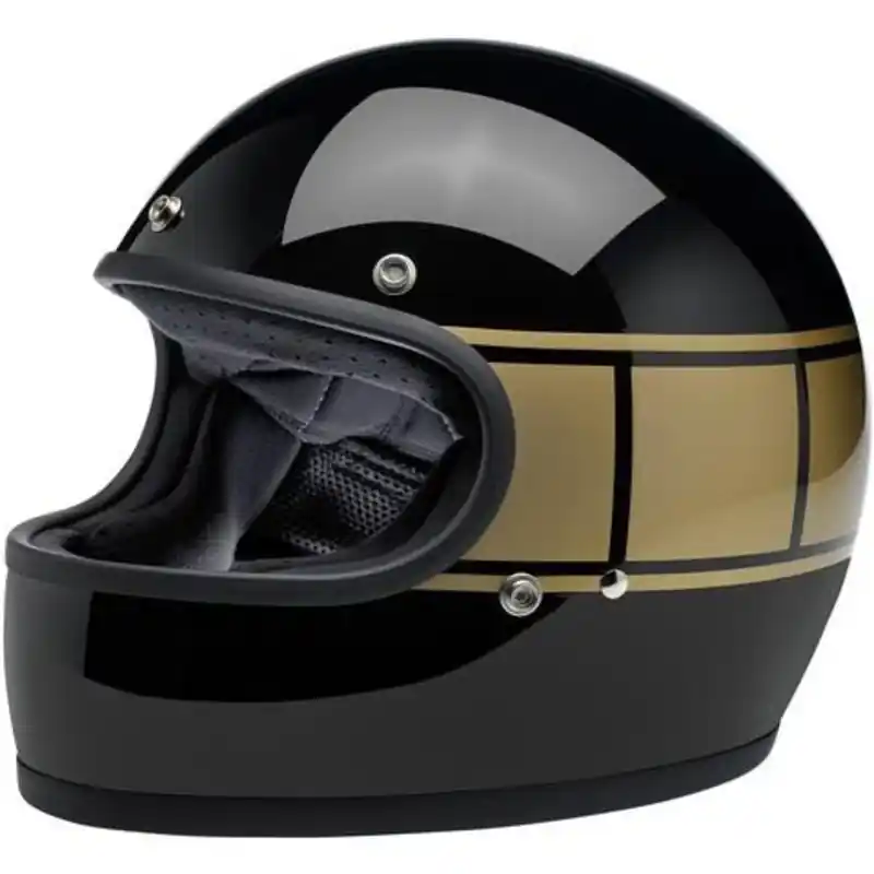 Biltwell Gringo Holeshot Gloss Helmet - Black - S Hassle-Free Returns