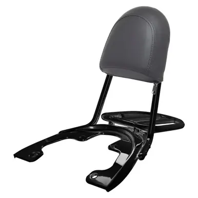 Free Returns Hogworkz Harley V-Rod '07-'11 Black Sissy Bar Backrest / Luggage Rack