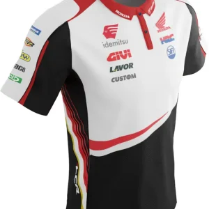 In Demand Ixon LCR Polo Shirt - White/Black/Red - S