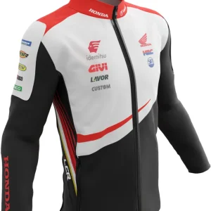 Ixon LCR Softshell Zip Sweatshirt - White/Black/Red - XL Next Day Delivery