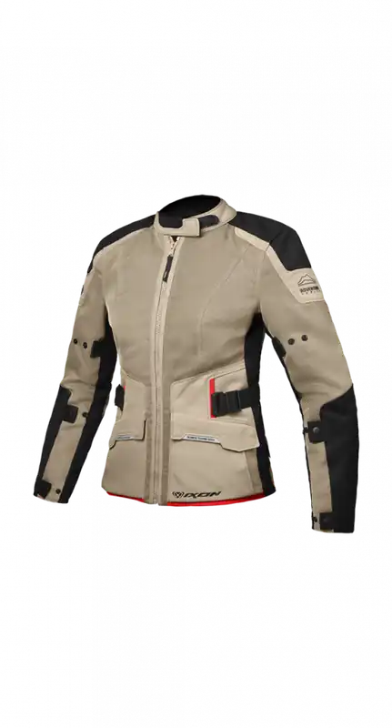 Ixon Womens M-Njord Womens Jacket - Sand/Black/Red - S Crafted