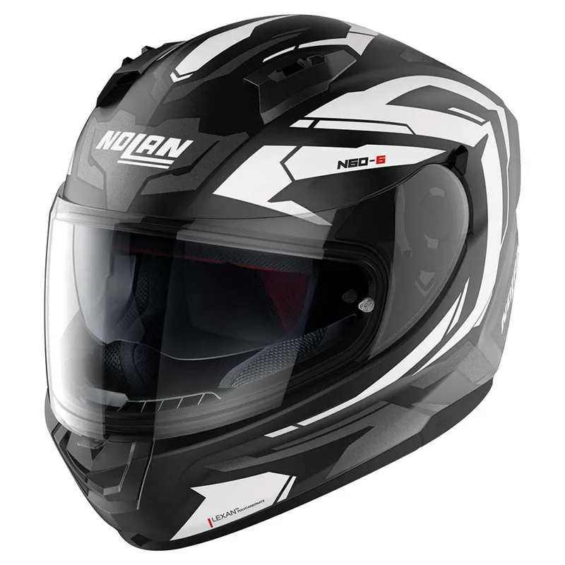 Warranty Included Nolan N60-6 Anchor Helmet - Flat Black/White/Grey - S