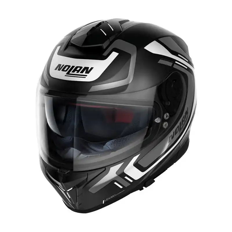 Nolan N80-8 Ally Helmet - Matte Black/White/Grey - S Latest
