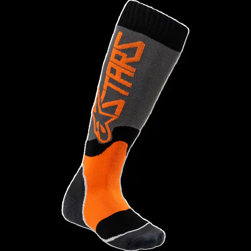 Hot Deal Alpinestars Youth MX Plus-2 Socks - Orange/Grey