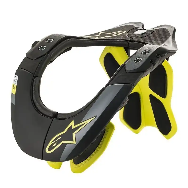 In Demand Alpinestars BNS Chin Plates - Black/Fluro Yellow - OS