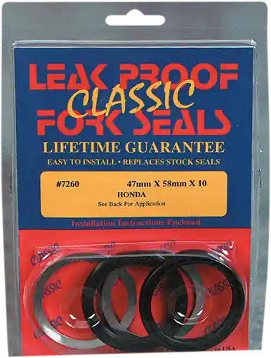 One Day Deal Classic Leak Proof Fork Seals - 47 mm ID x 58 mm OD x 10 mm T